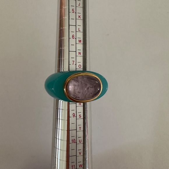 Francesca Romana blue agate and amethyst ring - Picture 5 of 5